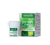 Genesis MegaMix Bio Probiotiques - Complément Alimentaire avec Bifidobacterium et Lactobacillus spp. Soutien Immunitaire, Santé Digestive et Flore Intestinale 14 Gélules 250 mg