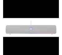 GENESIS NCS-2305 Soundbar 2.0 Blanc 10W RMS, Bluetooth 5.2, USB 2.0, Rétroéclairage Multicolore, Rapport Signal/Bruit 75dB, 100-20000Hz