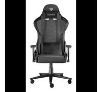 GENESIS Nitro 550 G2 Fauteuil Gaming Noir/Gris, Poids max 150kg, Hauteur 127.5-134.5cm, Assise Tissu, Accoudoirs 1D, Roues Nylon 6cm