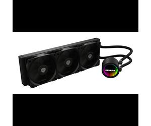 GENESIS NLG-2320 Système de refroidissement liquide All-in-One pour processeur, 3 ventilateurs, couleur noire.