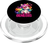 Genesis Nom personnalisé Licorne colorée pour Femmes et Filles PopSockets PopGrip pour MagSafe