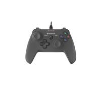 GENESIS P58 Manette de Jeu USB Noire pour PC et Playstation 3, Technologie Analogique, 12 Boutons Programmables, Vibration, Câble 1.8m, Compatible Windows