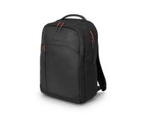 Genesis Pallad Sac à dos pour ordinateur portable de 14,1 à 17,3", compartiment pour ordinateur portable, université, école, travail, étude, sac étanche et fermeture éclair, Noir, 30 x 16,5 x 45 cm
