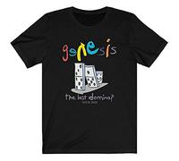 Genesis Peter Band Gabriel Men T-T-Shirts à Manches Courtes Genesis Rock Band The Last Domino Tour 2020 Tee Black(Medium)