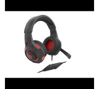 GENESIS Radon 210 Casque Gaming Filaire USB Type-A, Son Surround Virtuel 7.1, Supra-aural, Micro Boom, Rétroéclairage Rouge, 20-20000 Hz, Noir/Rouge