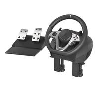 GENESIS Seaborg 400 Noir, Argent USB Volant + pédales Nintendo Switch, PC, PlayStation 4, Playstation 3, Xbox 360, Xbox One, Xbox One S, Xbox One X