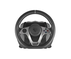GENESIS Seaborg 400 Noir, Argent USB Volant + pédales Nintendo Switch, PC, PlayStation 4, Playstation 3, Xbox 360, Xbox One, Xbox One S, Xbox One X