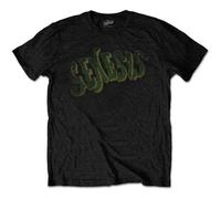 Genesis T-shirt unisexe L noir – logo vintage vert – Import