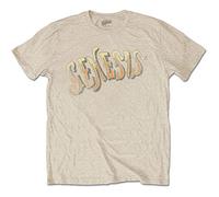 Genesis - T-Shirt # S Unisex Neutral # Vintage Logo-Golden [Import]