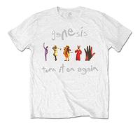 Genesis T-shirt Turn It On Again – XL, blanc, unisexe – importé