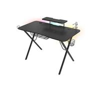 Genesis Gaming – Table de jeu Holm 300 RGB NDS-1550 – Acier MDF Rectangulaire Noir
