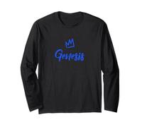Genesis the King / Couronne bleue et nom pour homme appelés Genesis Manche Longue