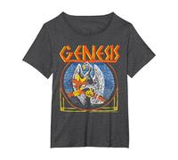 Genesis Vintage Bird T-Shirt, Femme Grandes Tailles, Chiné Foncé, 2X