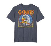Genesis Vintage Bird T-Shirt, Homme Grandes Tailles, Bleu Chiné, 4X Tall