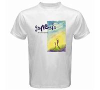 Genesis We Can't Dance Peter Gabriel Men's White T T-Shirts à Manches Courtes Size S 3XL Men T-T-Shirts à Manches Courtes White(Medium)