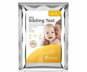 Genetrace Test ADN Frères et Sœurs - Kit de Prélèvement à Domicile pour Frères et Sœurs Complets et Demi-Frères - Frais de Laboratoire et Expédition Inclus - Résultats en 1-2 Jours