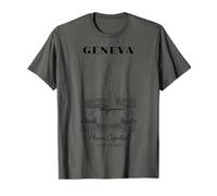 Genève Peaceful City Travel Architectural T-Shirt