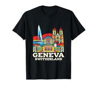 Genève Suisse Voyage Souvenir Ville Cadeau T-Shirt