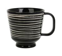 GENEVIEVE LETHU 536201 Mug 31 rès - Gamme LES BOBINES DE CALABRES - Ø 9 cm H 9 cm - Coloris Noir, décor Relief