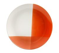 GENEVIEVE LETHU 536210 Assiette à Dessert en Porcelaine New Bone Blanche et Rouge Ø 21 cm - Collection SONIA & ROBERT - Assiette au graphisme très contemporain