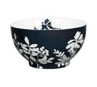 GENEVIEVE LETHU 536500 Bol 26 cl Porcelaine - Collection OMBRES BUCOLIQUES - Ø 9.5 cm H 5 cm - Coloris Noir, décor Blanc