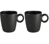 GENEVIEVE LETHU 536539 Tasse 11 n Grès - Collection RONDO - Coloris Noir mat (Lot de 2)