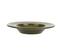 GENEVIEVE LETHU 537974 Assiette Creuse Modèle Grain de Riz - Faïence Kaki - Ø 22,5 cm
