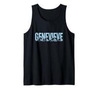 Geneviève Sea Waves - Nom personnalisé Ocean Beach Art Débardeur