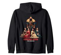 Genghis Khan Guerrier conquérant des cœurs féminins Sweat à Capuche