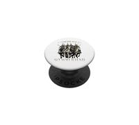 Gengis Khan Motif Humoristique Empire Mongol Horde d'or à PopSockets PopGrip Adhésif