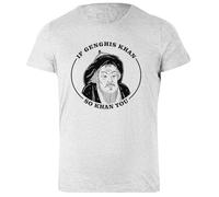 Gengis Khan T-Shirt Femme Basic Coton Gris Basic Cotton Grey Women's T-Shirt