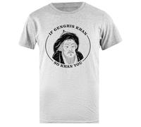 Gengis Khan T-Shirt Homme Basic Coton Gris Cotton Male T-Shirt Grey Men