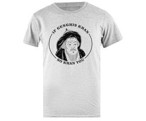 Gengis Khan T-Shirt Homme Basic Coton Gris Cotton Male T-Shirt Grey Men