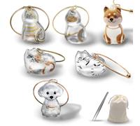 Gengyang Porte-clés en forme de bouteille de rangement en fourrure de chat, souvenir, breloque mémoire de fourrure, stockage des poils d'animaux, porte-clés souvenir de poils de chat et de chien