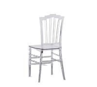 GENHAOSAN Aire De Repos Chaise en Cristal et Bambou, Chaise Plastique PC Transparent Acrylique for Salle de Mariage, Banquet, à Manger extérieure Chaise Longue