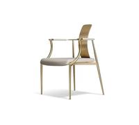 GENHAOSAN Aire De Repos Chaise for Faire du thé, Table et Chaise à for la Maison, Bureau Modernes en Acier Inoxydable, de négociation for Club Chaise Longue(B)