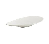 GENHAOSAN Assiettes Assiette à poisson blanche irrégulière de 17 pouces for poisson cuit à la vapeur à la maison, assiette à homard, vaisselle spéciale for hôtel Vaisselle De Dîner