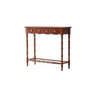 GENHAOSAN Couloir Console Semi-Circulaire en Bois Massif 120 x 40 105 cm, Meuble de décoration Murale Couloir, cloison séparation Simple Hall d'entrée