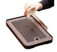 GENHAOSAN Décoration De Détente Plateau à thé Kung Fu Simple, rectangulaire, for Le Stockage de l'eau, l'égouttage et séchage Services À Thé D'inspiration Zen