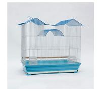 GENHAOSAN La Cage À Oiseaux Grand château Cage à Oiseaux Maison Cage à Oiseaux Perroquet Cage à Oiseaux adapté à la Peau de Tigre Noir Phoenix canari Oiseau d'amour Cage À Perruches(A)
