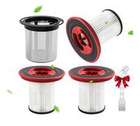 GENHH Lot de 4 filtres de rechange pour aspirateur sans fil Bosch Unlimited Serie 7 12040193 BKS711XXL BBS711W BBS712A BCS711GB BKS711MALL Filtre HEPA lavable avec préfiltre en acier inoxydable