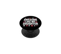 Génial, comme ma Fille, Maman, Papa, Maman, fête des pères PopSockets PopGrip Adhésif