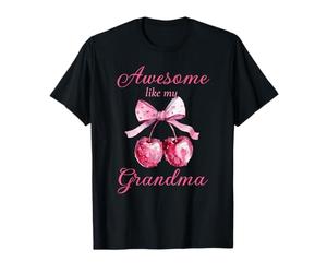 Génial comme ma Grand-mère Coquette Bow Cherry Grandmother T-Shirt
