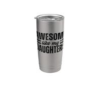 Génial comme mes filles drôles maman papa mère père cadeaux Gobelet isotherme en acier inoxydable double paroi