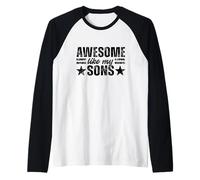 Génial comme mes fils drôles maman papa maman père cadeaux Manche Raglan