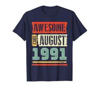 Génial Depuis août 1991 Joyeux Anniversaire à Mes 35 Ans T-Shirt