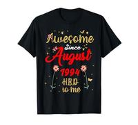Génial depuis août 1994 anniversaire Flowers & Butterflies T-Shirt