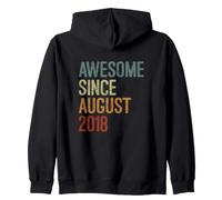 Génial Depuis août 2018 Born Birthday Funny Retro Sweat à Capuche