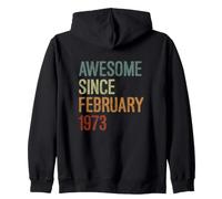 Génial Depuis février 1973 Born Birthday Funny Retro Sweat à Capuche
