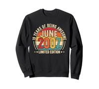 Génial Depuis Juin 2007, Vintage, rétro, 19e Anniversaire, Hommes Sweatshirt